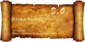 Dinka Olivér névjegykártya
